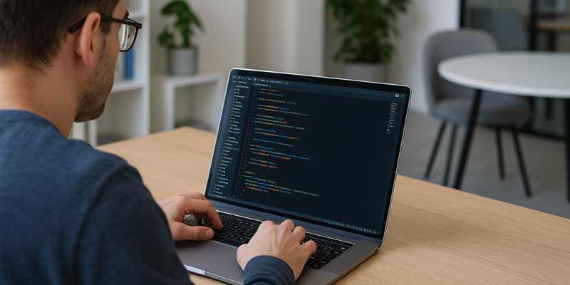 Developer working with Skalio APIs